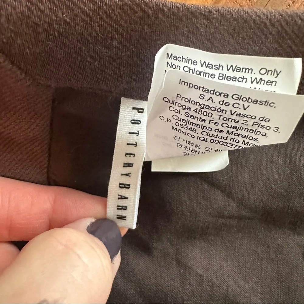 Pottery Barn Roscoe Plaid Table Throw 50x50 Cotton Yarn-Dyed Fall Decor
